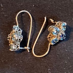 Blue gem earrings